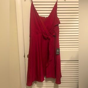 Express | wine tank a-line dress